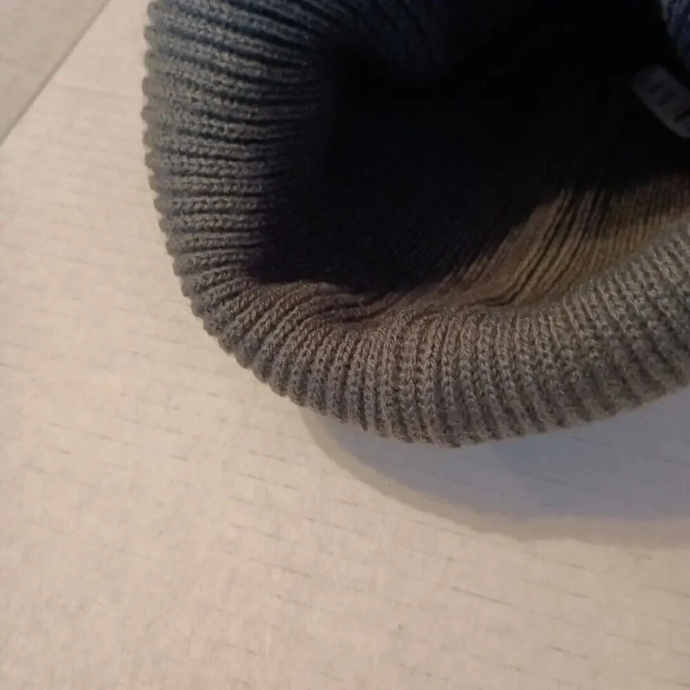Adidas Beanie OSFA‎ Gray Ribbed-Knit with 3